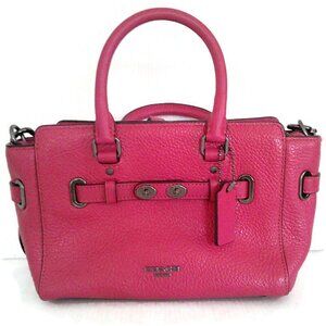 Coach Mini Blake Carryall Pebble Leather Crossbody Magenta F37635